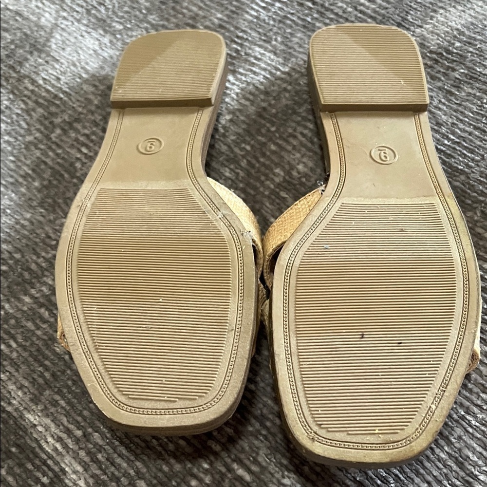 A New Day Woven Raffia Slide Sandals 9 - Picture 2 of 4